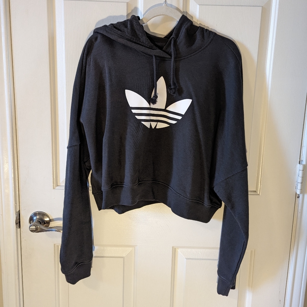 NWOT Adidas Originals Cropped Trefoil Hoodie